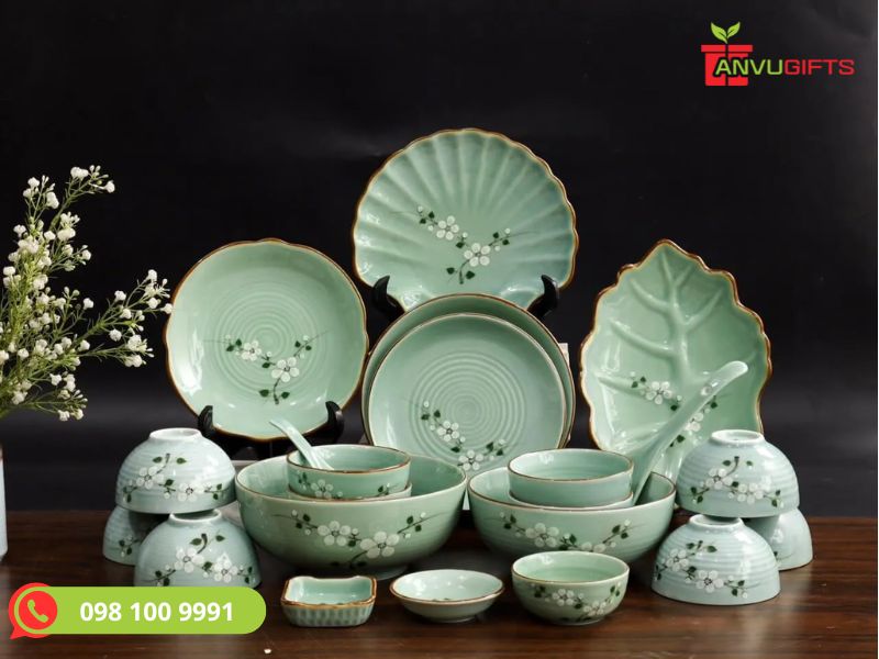 Bộ chén bát gốm